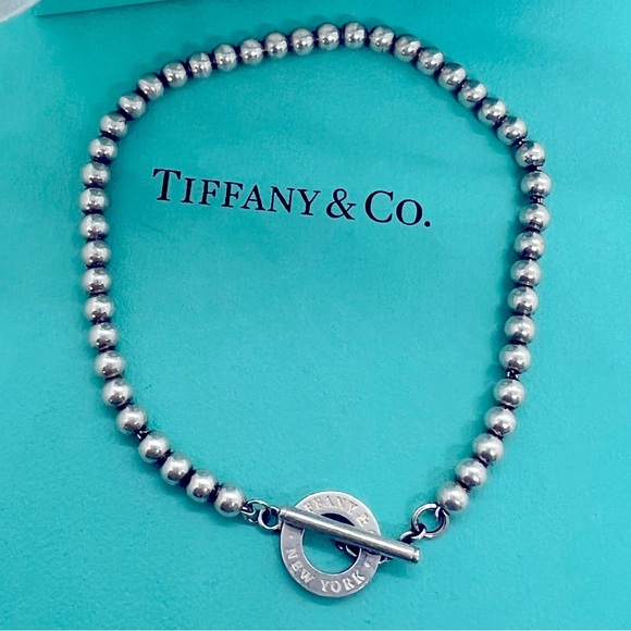 Tiffany & Co. Jewelry - Tiffany & Co. 7.75” Mini Bead Toggle Bracelet Sterling Silver